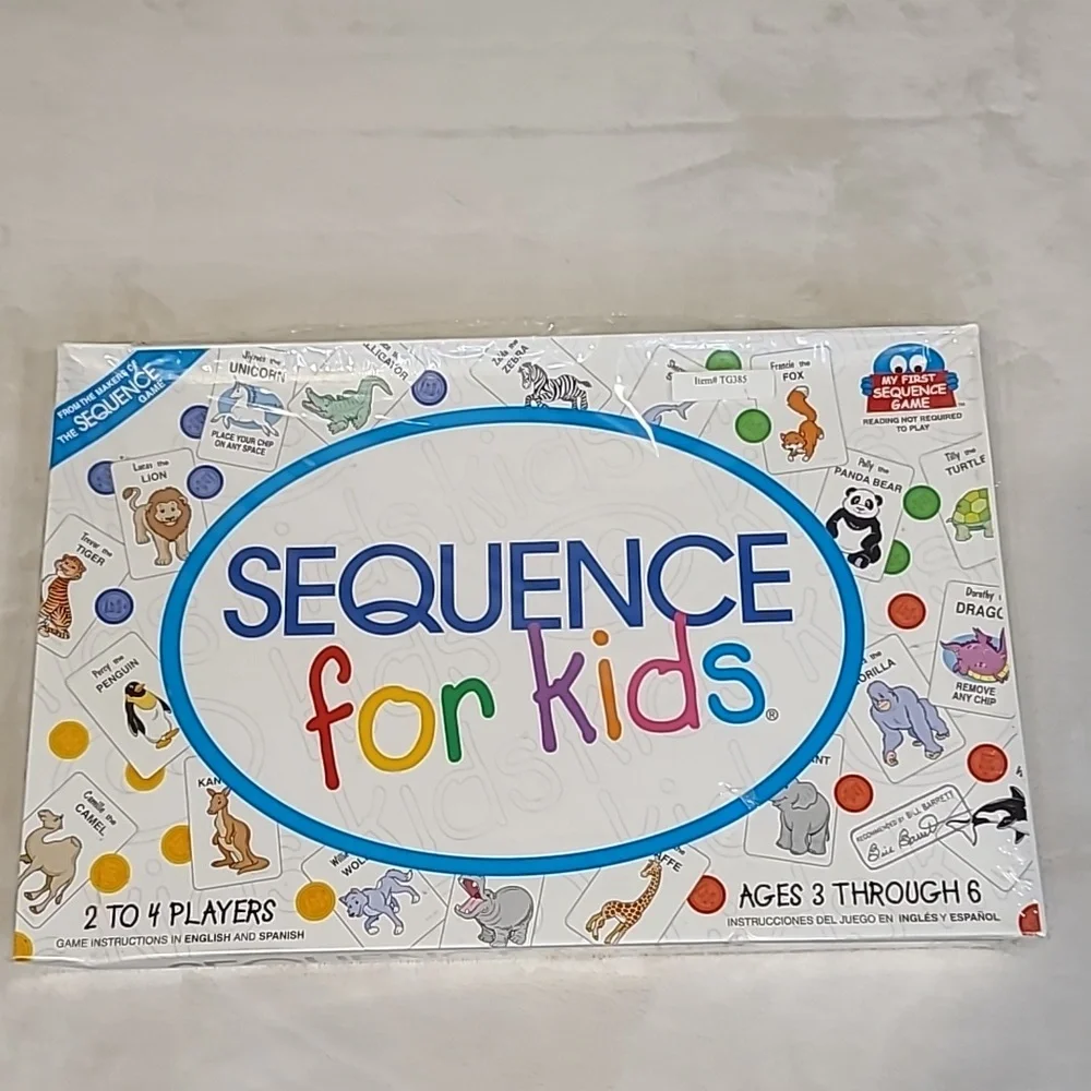 Vintage 2001 Sequence for Kid's/Children's Animals Board Game by Jax - NIB/NWT